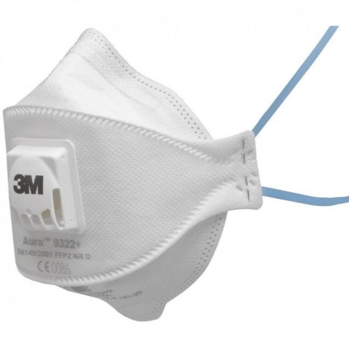 3M 9322 FFP2 NR D szelepes paneles részecskeszűrő maszk (10 db/doboz)