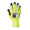 A340YERXS Portwest Hi-Vis Grip mártott latex védőkesztyű