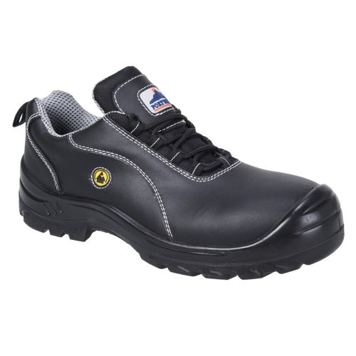 FC02BKR45 Portwest Compositelite ESD munkacipő, bőr felsőrésszel, S1