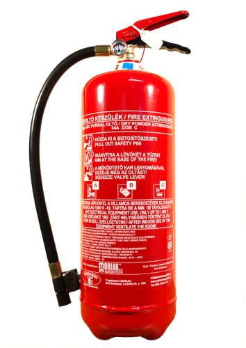 MOBIAK 6 kg-os porral oltó tűzoltó készülék - 34A 233B C oltásteljesítménnyel