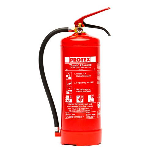 Protex PD 6 GA 6kg-os ABC porral oltó fali felfüggesztővel