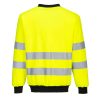 PW277YBRL Portwest PW2 Hi-Vis Crewneck Sweatshirt