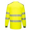 T185YNR4XL Portwest PW3 Hi-Vis hosszú ujjú póló